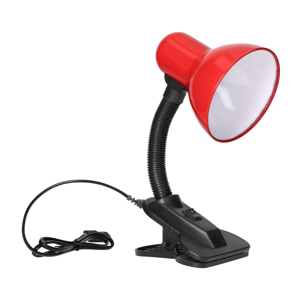 LATSA, desk lamp with a clip, 10W, E27, steel + plastic, red LATSA, desk lamp with a clip, 10W, E27, steel + plastic, red
